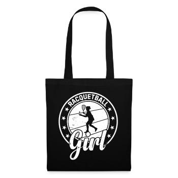 Racquetball Girl Racquetball Player Girl - Stoffbeutel - Schwarz - Vorne