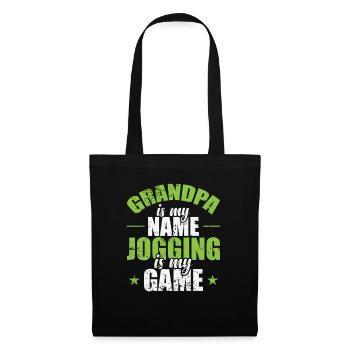 Grandpa is my Name Jogging is my Game - Tote Bag - black - Front