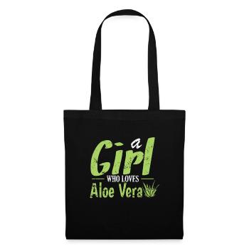 a Girl Who Loves Aloe Vera Medicinal Plant - Tote Bag - black - Front