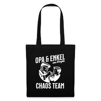 Grandpa & Grandson – The Perfect Chaos Team - Tote Bag - black - Front
