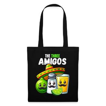 Trois Amigos Tequila Lime Sel Sombrero Drôle - Sac en tissu - noir - Devant