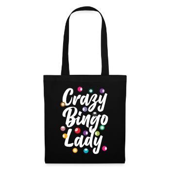 Joueur de bingo Crazy Bingo Lady - Sac en tissu - noir - Devant