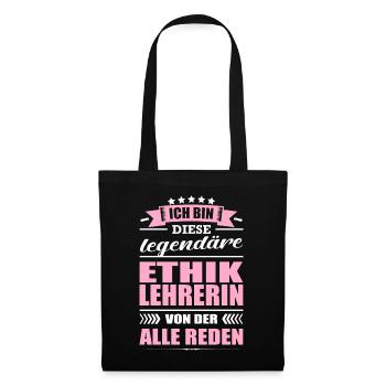 Ich Bin Diese Legendäre Ethiklehrerin Lehrerin - Stoffbeutel - Schwarz - Vorne