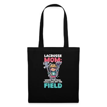 Lacrosse Mom : Les vrais objectifs sont à l’extérieur du terrain - Sac en tissu - noir - Devant