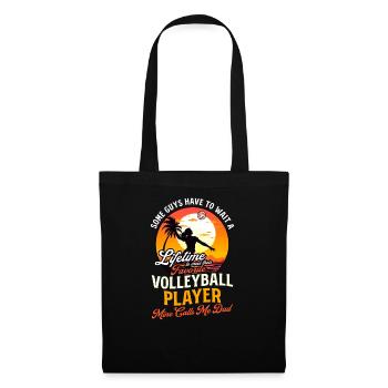 Volleyball Dad Wait To Meet Player Mine Calls Dad - Tote Bag - black - Front