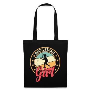 Racquetball Player Girl - Racquetball Girl - Stoffbeutel - Schwarz - Vorne