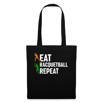 Eat Racquetball Repeat - Racquetball - Stoffbeutel - Schwarz - Vorne