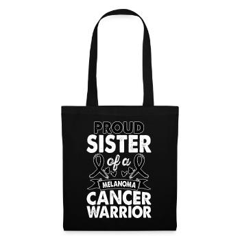 Sister Of Melanoma Cancer Warrior Awareness Black - Stoffbeutel - Schwarz - Vorne
