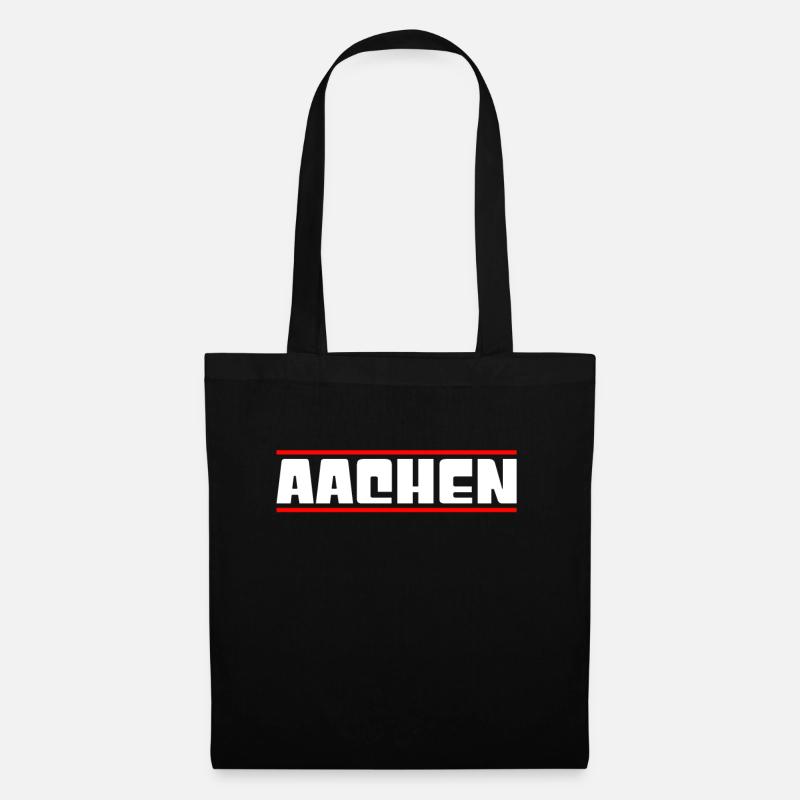 Aachen - Stoffbeutel - Schwarz