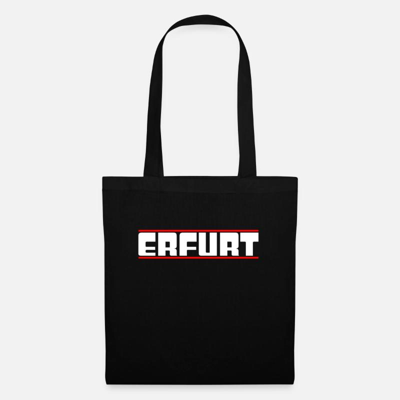 Erfurt - Stoffbeutel - Schwarz