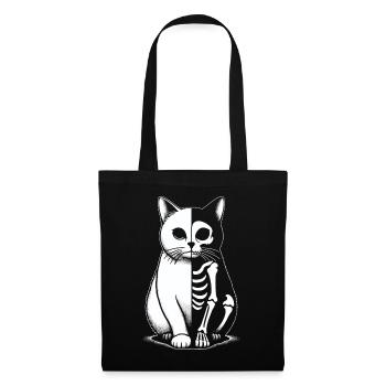 Cat Skeleton Halloween - Tote Bag - black - Front