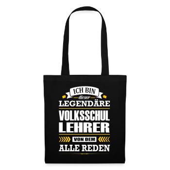 Ich Bin Dieser Legendäre Volksschullehrer Lehrer - Stoffbeutel - Schwarz - Vorne