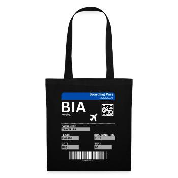 Corsica France Vacation Flight Ticket Idea - Tote Bag - black - Front