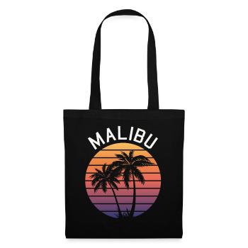 Style rétro Neon Malibu Palm - Sac en tissu - noir - Devant