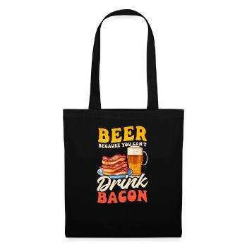 Bacon Beer Because Can't Drink Bacon - Tote Bag - black - Front