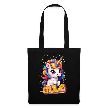 JULE - Beautiful girl name with cute unicorn - Tote Bag - black - Front