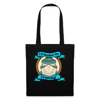 Je préfère être en croisière vacances - Sac en tissu - noir - Devant
