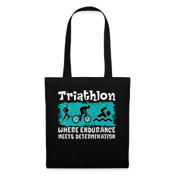 Triathlon. Perseverance, Determination, Sport, Nice - Tote Bag - black - Front