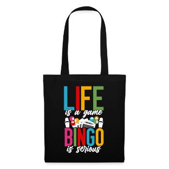 La vie d’un joueur de bingo est un jeu de bingo - Sac en tissu - noir - Devant