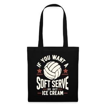 volley-ball, joueurs de volley-ball drôles, joueurs de volley-ball - Sac en tissu - noir - Devant