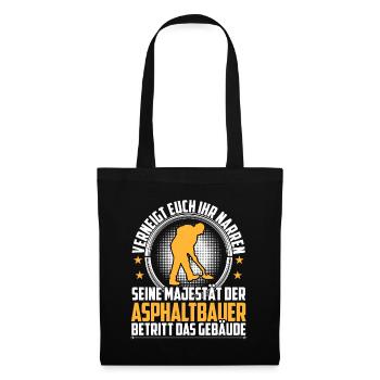 Asphalt builder bows to you road builder - Tote Bag - black - Front