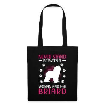 Briard Berger de Brie épouse et son Briard - Sac en tissu - noir - Devant