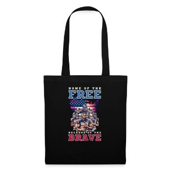 4 Juillet Football Maison De Libre Parce Que Courageux - Sac en tissu - noir - Devant