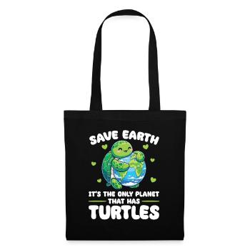 Is the only planet with turtles Earth Day - Tote Bag - black - Front
