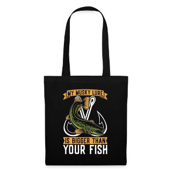 Musky Fishing My Musky Lure Is Bigger Fishing Rod - Tote Bag - black - Front