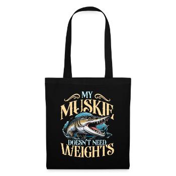 Muskie Fishing My Muskie Doesn't Need Fishing Rod - Tote Bag - black - Front