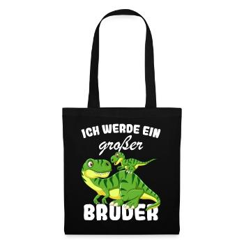Annonce de la prochaine génération | Je vais être un grand frère en 2025 - Sac en tissu - noir - Devant