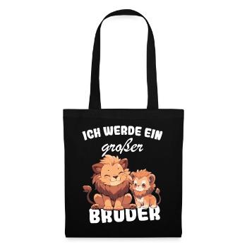 Annonce de la prochaine génération | Je vais être un grand frère en 2025 - Sac en tissu - noir - Devant
