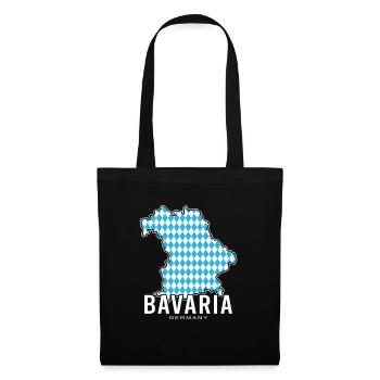 Bavière, Allemagne, Contour Flag1 - Sac en tissu - noir - Devant