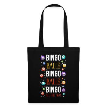 Boules de bingo de Noël pour joueur de bingo - Sac en tissu - noir - Devant