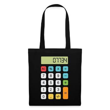 Bonjour Calculatrice - Sac en tissu - noir - Devant