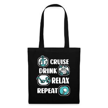 Cruise Drink Relax Repeat Cruise Ship Cruise - Tote Bag - black - Front