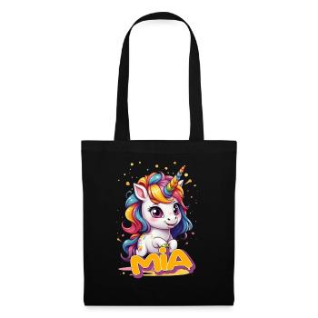 MIA - Beautiful Girl Name with Cute Unicorn - Tote Bag - black - Front