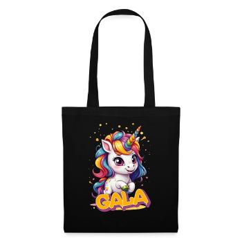 GALA - Beautiful girl name with cute unicorn - Tote Bag - black - Front