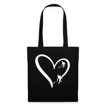 Squash Heart Squash player silhouette Squash - Stoffbeutel - Schwarz - Vorne