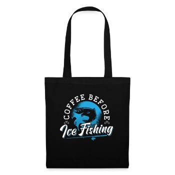 Ice Fisherman Coffee Loves Fishing Coffee Lover - Tote Bag - black - Front