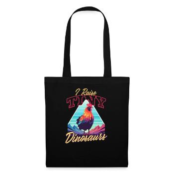 Chicken Farmer Raise Tiny Dinosaurs - Tote Bag - black - Front