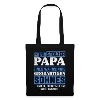 Proud Dad T-Shirt Gift from Son - Tote Bag - black - Front