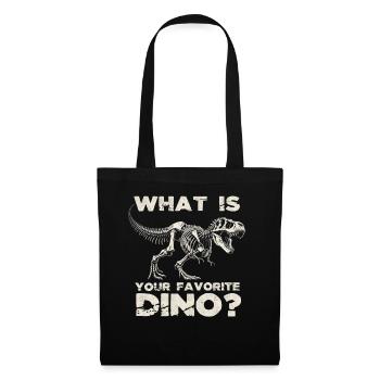 Welches ist dein liebster Dinosaurier? - Stoffbeutel - Schwarz - Vorne