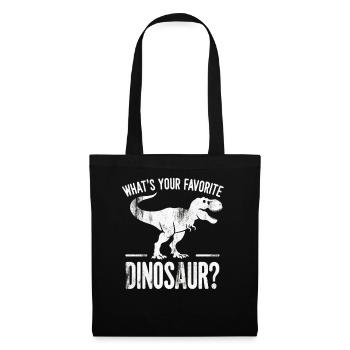 Welches ist dein liebster Dinosaurier? - Stoffbeutel - Schwarz - Vorne