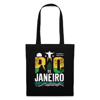 Rio de Janeiro, Brésil - Sac en tissu - noir - Devant