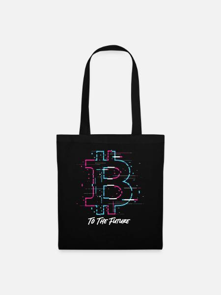 Bitcoin To The Future Bitcoin Btc Crypto Währung - Stoffbeutel - Schwarz