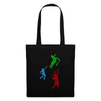 Squash player silhouettes Squash silhouettes Squas - Stoffbeutel - Schwarz - Vorne
