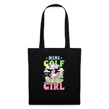 Fille de golf - Sac en tissu - noir - Devant