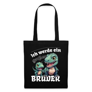 Annonce de la prochaine génération | Je vais être un grand frère en 2025 - Sac en tissu - noir - Devant