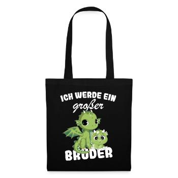 Annonce de la prochaine génération | Je vais être un grand frère en 2025 - Sac en tissu - noir - Devant
